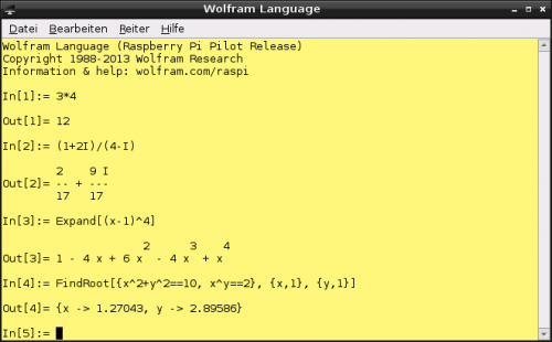 Mathematica im Textmodus