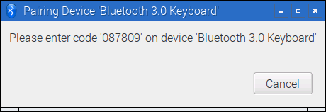 Dialog zum Bluetooth-Pairing